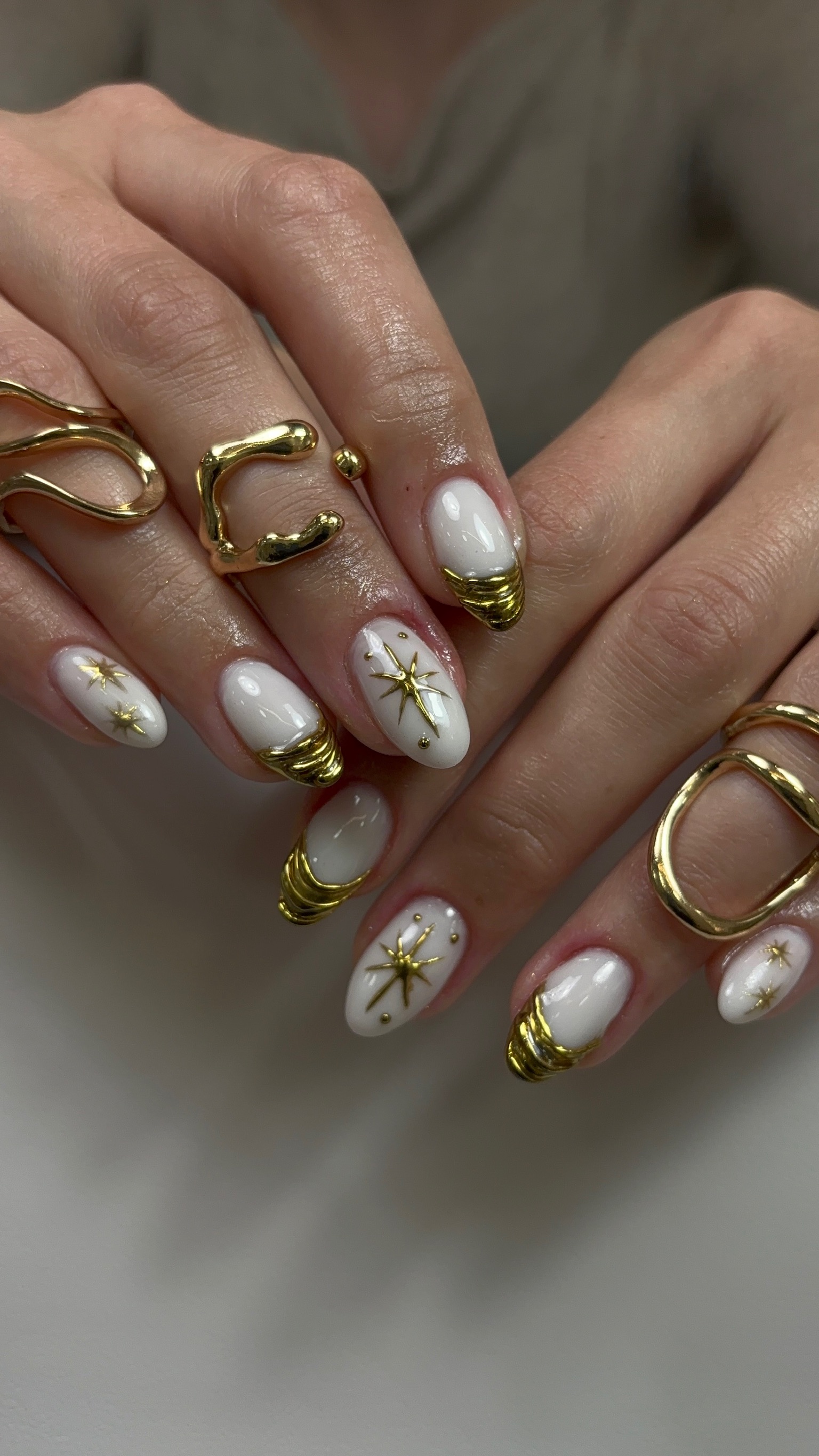 Nail Design Set milky white